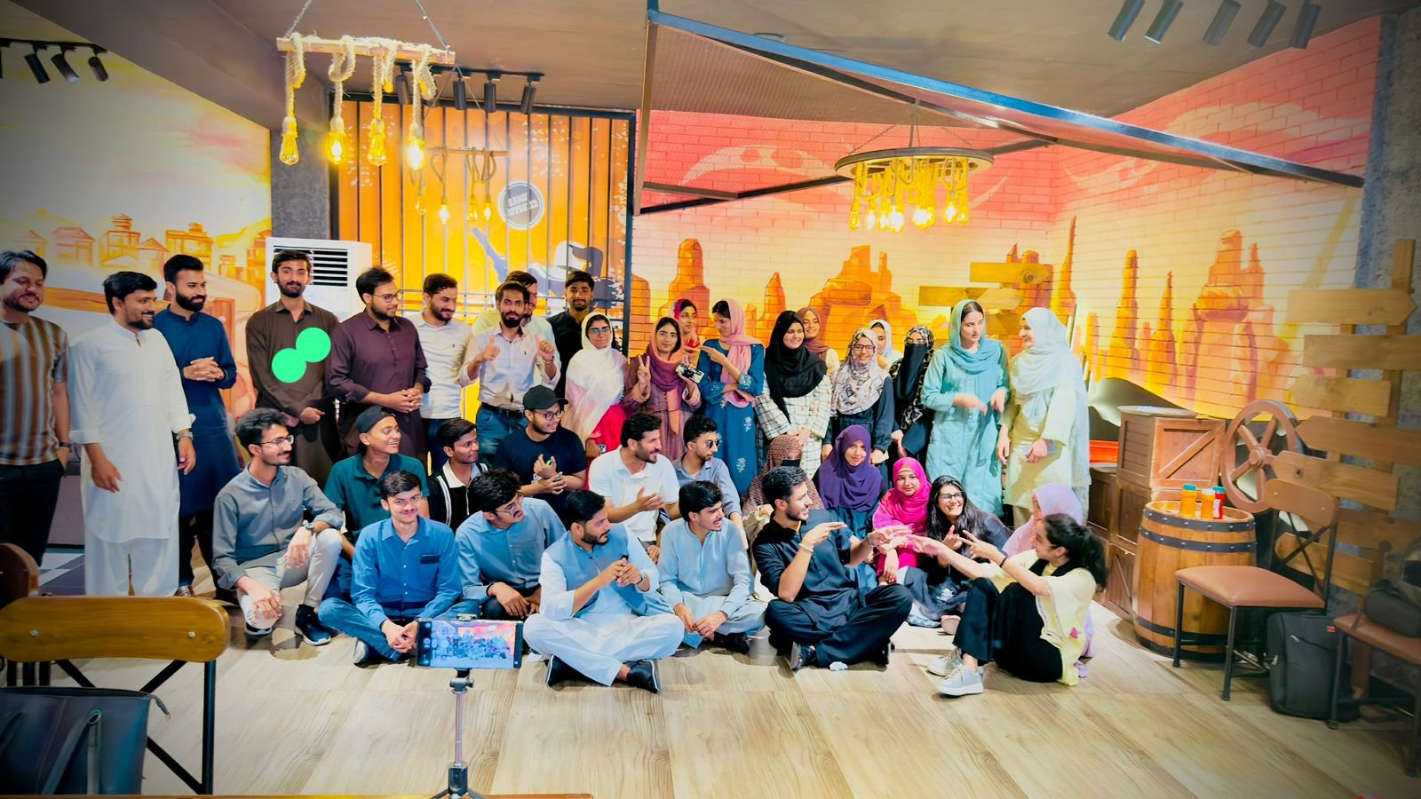 Batch celebration at a cafe
