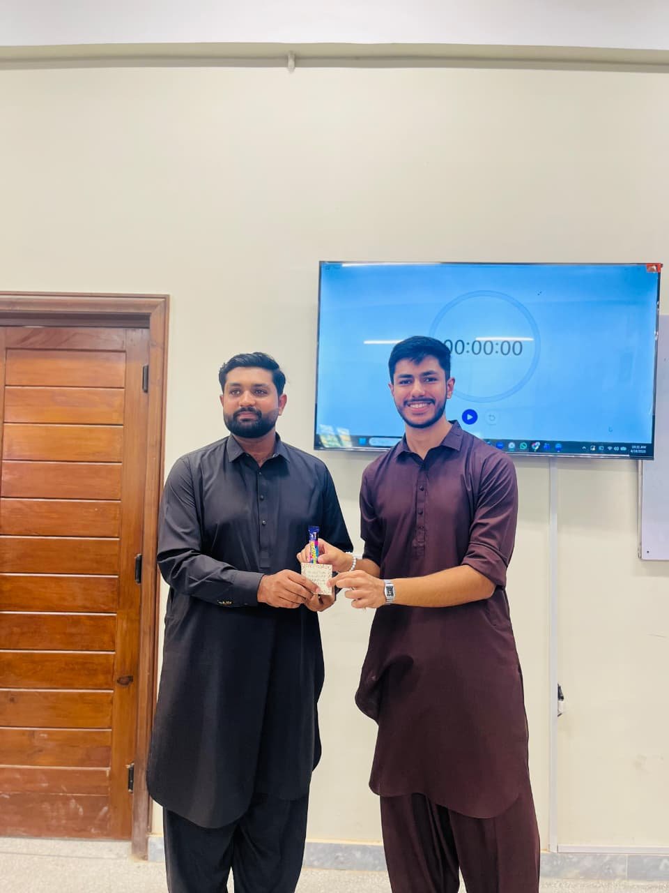 Appreciation gift being presented